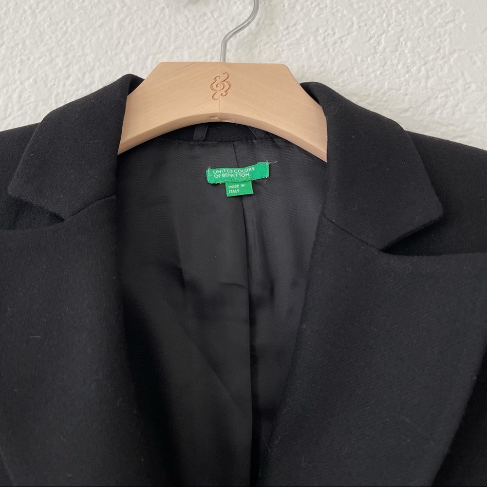 United Colors Of Benetton Waisted Black Blazer - Picture 2 of 8